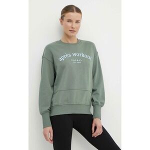 Casall Apres Workout Organic Cotton Sweatshirt Green Cozy Womens Size L